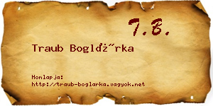 Traub Boglárka névjegykártya